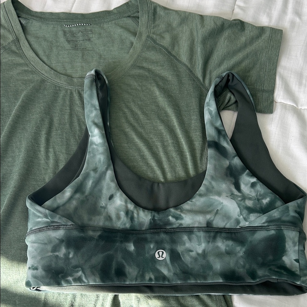 Patagonia Capilene T & Lululemon bra set